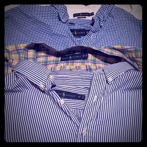 Lot of 4 Men's 6X Ralph Lauren Button Up Shirts